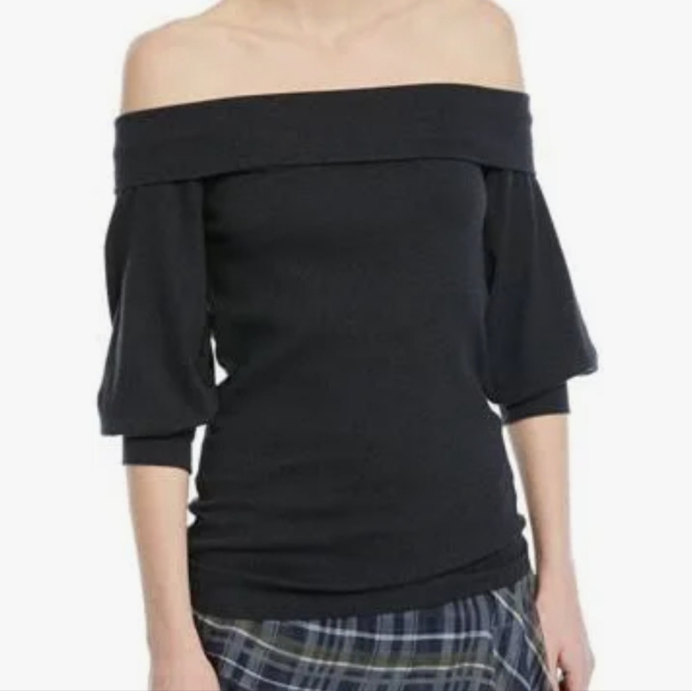 Brunello Cucinelli Off The Shoulder Ribbed Top Size L - Picture 9 of 9